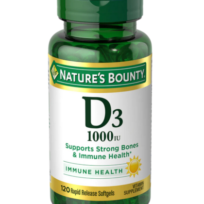 NATURE’S BOUNTY VITAMIN D3 1000IU (120 Count Bottle)