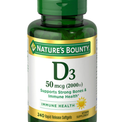 NATURE’S BOUNTY VITAMIN D3 2000IU (240 Count Bottle)